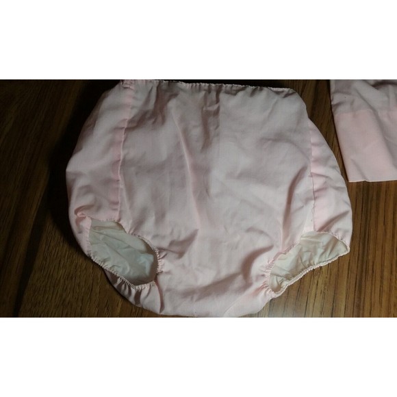 Vtg A Little Angel Baby Girl Pink Dress Smocked Buttoned Front Wide Hem 3-6 Mo - Picture 10 of 11